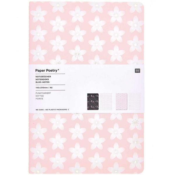 Produktbild: Notizb&uuml;cher Sakura Sakura, rosa/schwarz MIX