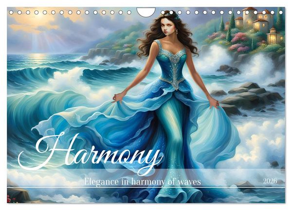 Harmony - Elegance in harmony of waves (Wall Calendar 2026 DIN A4 landscape), CALVENDO 12 Month Wall Calendar