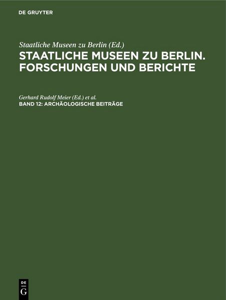Produktbild: Arch&auml;ologische Beitr&auml;ge