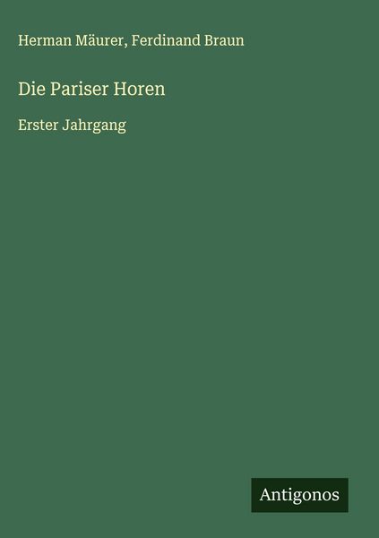 Produktbild: Die Pariser Horen