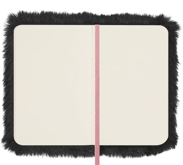 Produktbild: Moleskine X Blackpink Notizbuch faux fur XS, blanko, fester Einband, schwarz