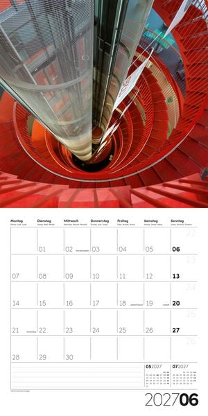 Produktbild: Die Farbe Rot Kalender 2027 - 30x30 - Art12