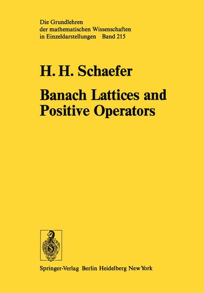 Produktbild: Banach Lattices and Positive Operators