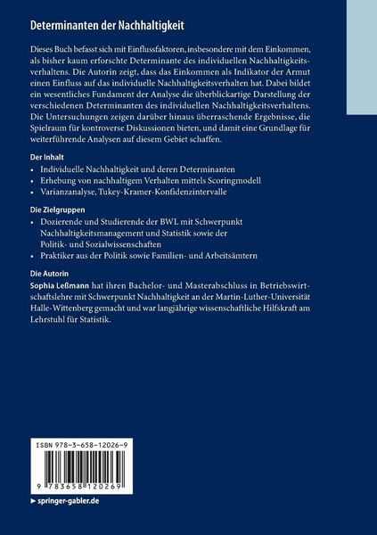 Produktbild: Determinanten der Nachhaltigkeit
