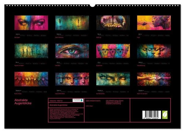 Produktbild: Abstrakte Augenblicke (hochwertiger Premium Wandkalender 2026 DIN A2 quer), Kunstdruck in Hochglanz