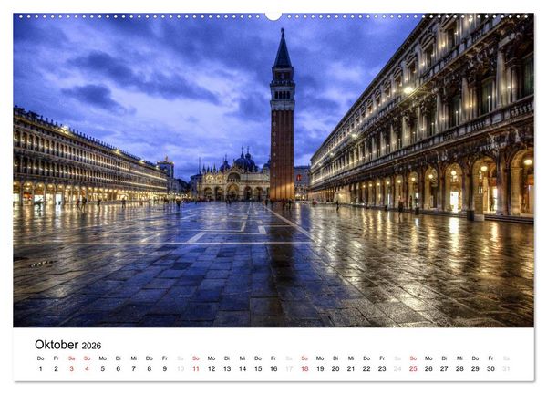Produktbild: Venedig - La Serenissima 2026 (hochwertiger Premium Wandkalender 2026 DIN A2 quer), Kunstdruck in Hochglanz