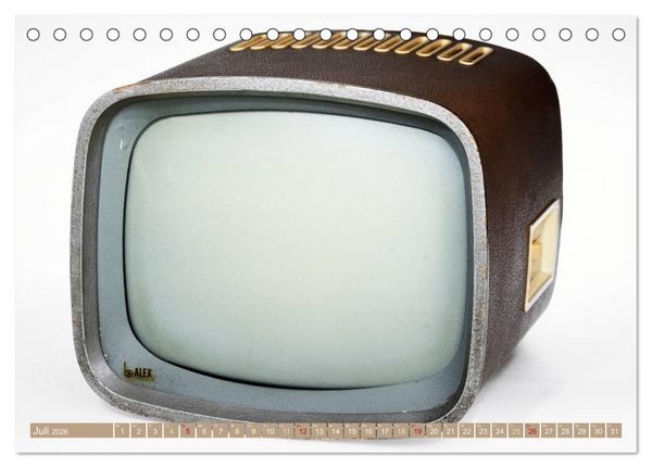 Produktbild: Fernseher der 1950er bis 70er Jahre: In die R&ouml;hre geguckt (Tischkalender 2026 DIN A5 quer), CALVENDO Monatskalender