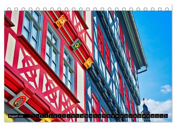 Produktbild: Facettenreiches Fachwerk (Tischkalender 2026 DIN A5 quer), CALVENDO Monatskalender