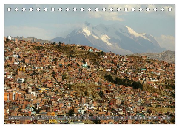 Produktbild: Bolivien - Eine Wanderreise (Tischkalender 2026 DIN A5 quer), CALVENDO Monatskalender