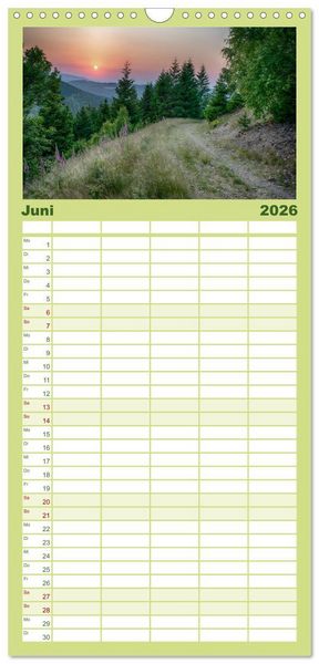 Produktbild: Familienplaner 2026 - Der Harz einfach magisch mit 5 Spalten (Wandkalender, 21 x 45 cm) CALVENDO