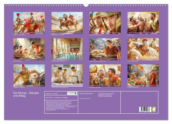 Produktbild: Die R&ouml;mer - K&auml;mpfe und Alltag (Wandkalender 2026 DIN A2 quer), CALVENDO Monatskalender