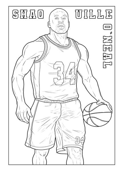 Produktbild: Basketball-Malbuch Stars & Legenden f&uuml;r Kinder ab 8 Jahren, Jugendliche und Erwachsene mit 55 Ausmalmotiven