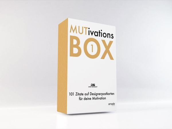 Produktbild: MUTivationsbox - 101 Zitate auf Designerpostkarten für deine Motivation