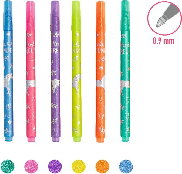 Produktbild: Glitzer-Fineliner - Pferdefreunde