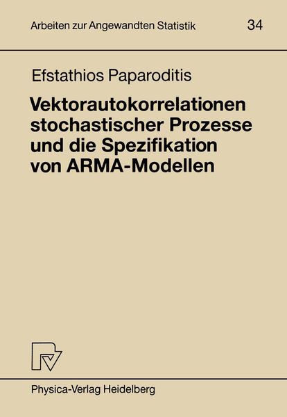 Produktbild: Vektorautokorrelationen stochastischer Prozesse und die Spezifikation von ARMA-Modellen