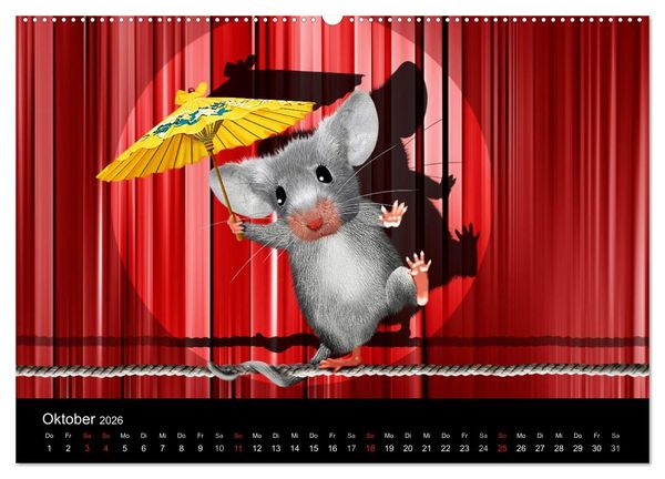 Produktbild: Hier ist die Maus zuhaus' (Wandkalender 2026 DIN A2 quer), CALVENDO Monatskalender