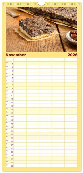 Produktbild: Familienplaner 2026 - Blechkuchen mit 5 Spalten (Wandkalender, 21 x 45 cm) CALVENDO