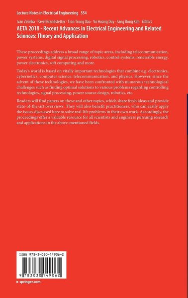 Produktbild: AETA 2018 - Recent Advances in Electrical Engineering and Related Sciences: Theory and Application