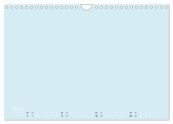 Produktbild: Bastelkalender - hell Blau (Wandkalender 2026 DIN A4 quer), CALVENDO Monatskalender