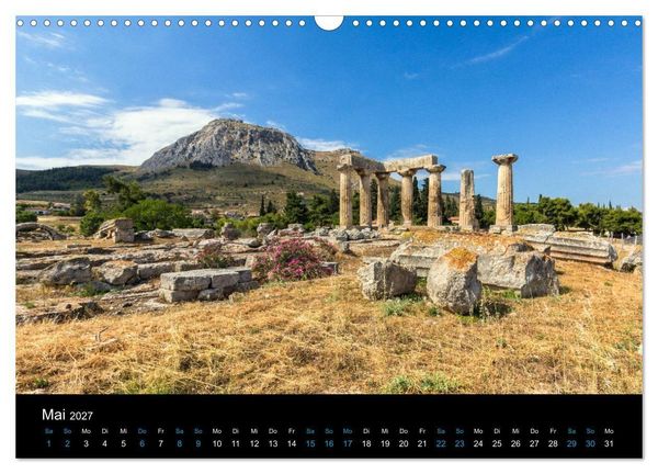 Produktbild: Peloponnes, Griechisches Urgestein von grandioser Sch&ouml;nheit. Die Regionen Argolis, Korinthia und Attika (Wandkalender 2027 DIN A3 quer), CALVENDO Monatskalender