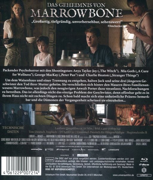 Produktbild: Das Geheimnis von Marrowbone