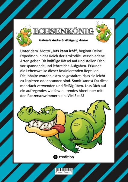 Produktbild: CRAFTBOOK - STARKE AUSMALMOTIVE - ALLIGATOR - KAIMAN - KROKODIL -KNIFFLIGE R&Auml;TSEL UND AUFGABEN - WISSENSWERTES - TUTORIAL - NACHZEICHNEN