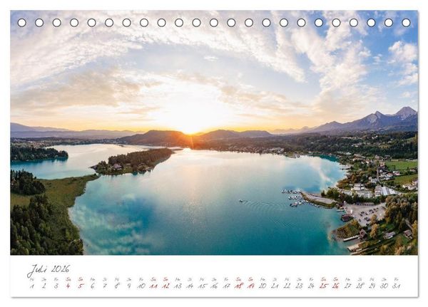 Produktbild: Der wundersch&ouml;ne Faaker See in K&auml;rnten (Tischkalender 2026 DIN A5 quer), CALVENDO Monatskalender