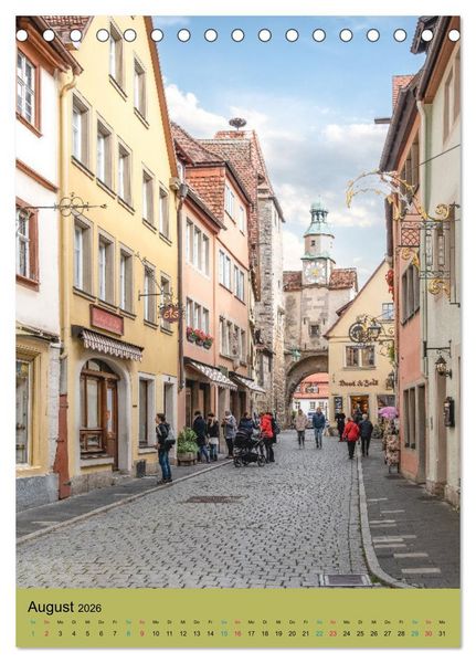 Produktbild: Rothenburg ob der Tauber (Tischkalender 2026 DIN A5 hoch), CALVENDO Monatskalender