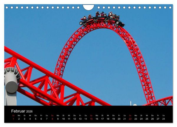 Produktbild: Made for Fear - Der Achterbahnkalender (Wandkalender 2026 DIN A4 quer), CALVENDO Monatskalender