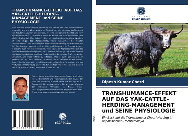 Produktbild: Transhumance-Effekt Auf das Yak-Cattle-Herding-Management und Seine Physiologie