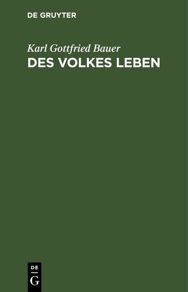 Produktbild: Des Volkes Leben