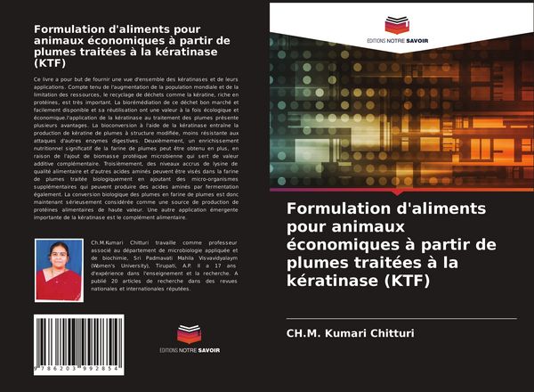 Produktbild: Formulation d'aliments pour animaux &eacute;conomiques &agrave; partir de plumes trait&eacute;es &agrave; la k&eacute;ratinase (KTF)