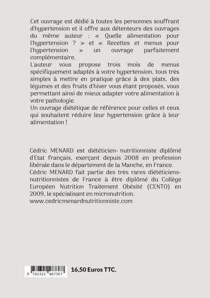 Produktbild: Menus d'hiver pour l'hypertension.