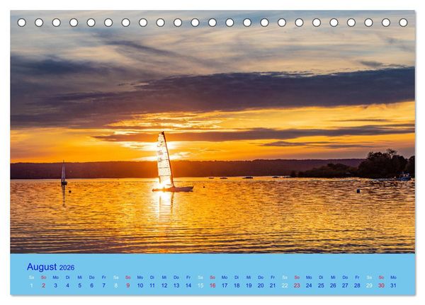 Produktbild: Ammersee-Ansichten (Tischkalender 2026 DIN A5 quer), CALVENDO Monatskalender