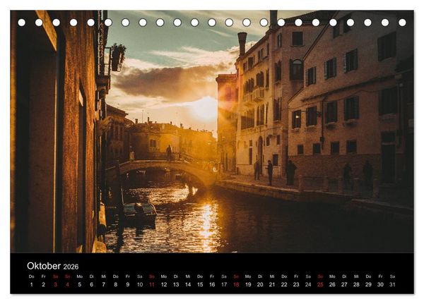 Produktbild: Traumstadt Venedig (Tischkalender 2026 DIN A5 quer), CALVENDO Monatskalender