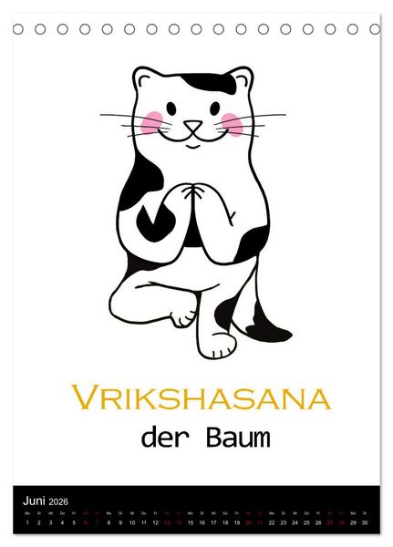 Produktbild: Yogakatzen - ganz entspannt im Hier und Jetzt (Tischkalender 2026 DIN A5 hoch), CALVENDO Monatskalender