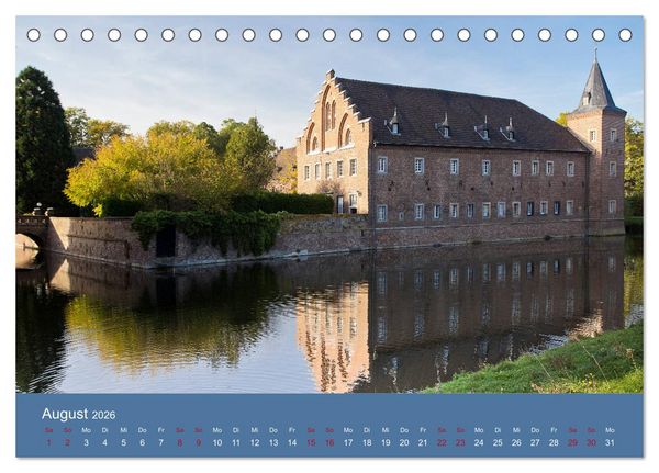 Produktbild: ERFTSTADT - Burgen und B&uuml;rgerh&auml;user (Tischkalender 2026 DIN A5 quer), CALVENDO Monatskalender