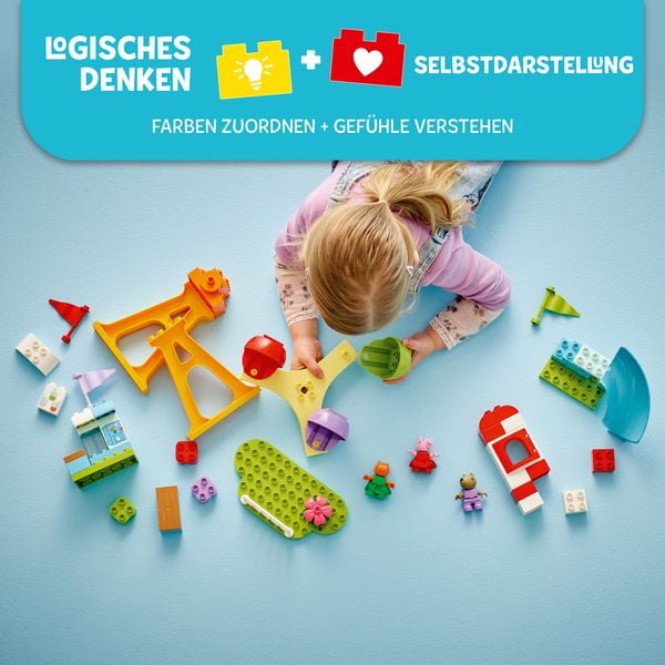 Produktbild: LEGO DUPLO Peppa Wutz Jahrmarkt, Montessori Spielzeug f&uuml;r Kinder 10453