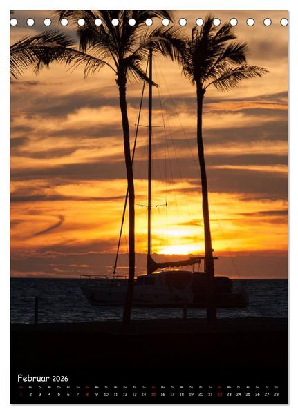 Produktbild: Hawaiian Sunsets (Tischkalender 2026 DIN A5 hoch), CALVENDO Monatskalender