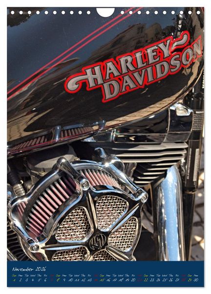 Produktbild: Harley Davidson in Details (Wall Calendar 2026 DIN A4 portrait), CALVENDO 12 Month Wall Calendar
