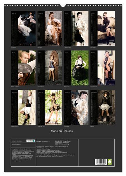 Produktbild: Mode au Chateau (Wandkalender 2026 DIN A2 hoch), CALVENDO Monatskalender