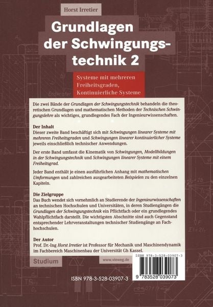 Produktbild: Grundlagen der Schwingungstechnik 2