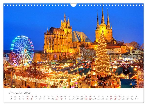Produktbild: Erfurt - Die Landeshauptstadt mit Geschichte (Wandkalender 2026 DIN A3 quer), CALVENDO Monatskalender