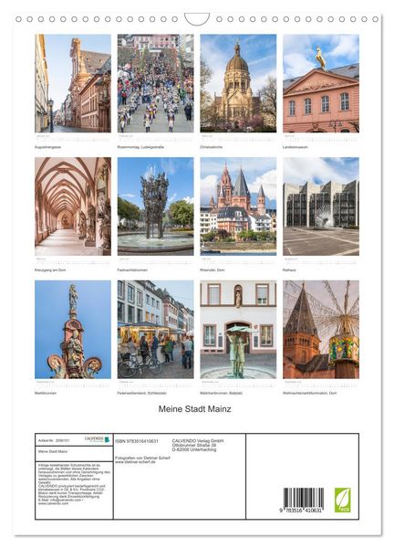 Produktbild: Meine Stadt Mainz (Wandkalender 2026 DIN A3 hoch), CALVENDO Monatskalender