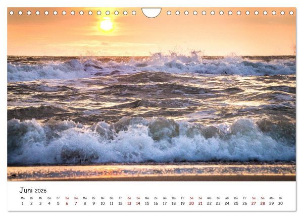 Produktbild: D&uuml;nen und Meer Nordseemomente (Wandkalender 2026 DIN A4 quer), CALVENDO Monatskalender