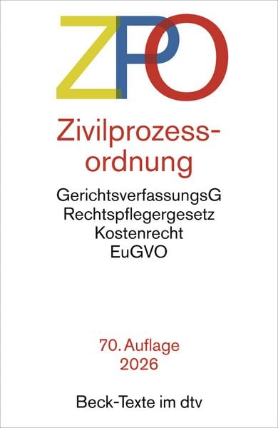 Zivilprozessordnung, Taschenbuch von , dtv, 9783423533324