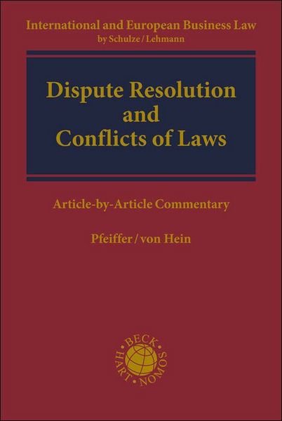 Produktbild: Dispute Resolution and Conflicts of Laws