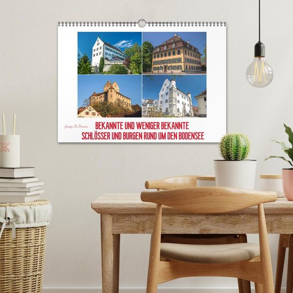 Produktbild: Bekannte und weniger bekannte Schl&ouml;sser und Burgen rund um dem Bodensee (Wandkalender 2026 DIN A3 quer), CALVENDO Monatskalender