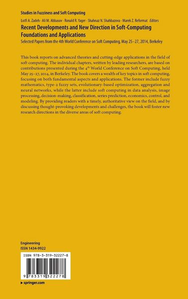 Produktbild: Recent Developments and New Direction in Soft-Computing Foundations and Applications