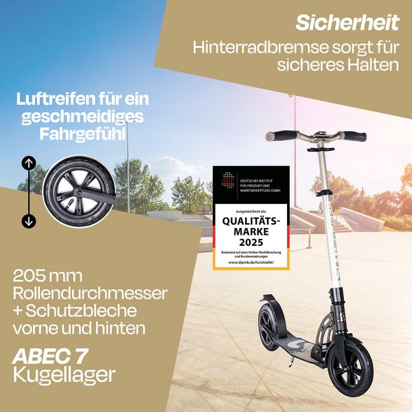Produktbild: SIX DEGREES Alu Scooter Air 205 mm gold
